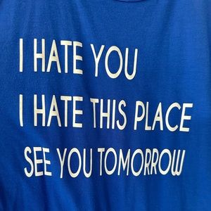 I hate you funny Custom Bella Canvas Gym Tank - L